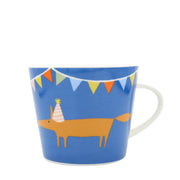 Scion Living 10th Anniversary Mug 350ml - Mr Fox Party Hat - Denim