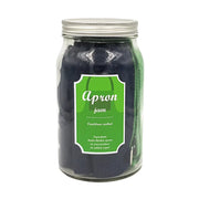 Apron Jam -Denim apron in a glass jar - green belt