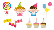 Tatoo eat Birthday - bag of 6 different tatoos
