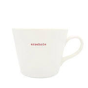 Keith Brymer Jones - Rude Word Range - Standard Ceramic White Mug - arsehole - 350ml - Gift Boxed