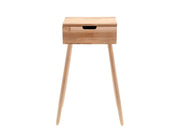 Side table Ebern 30x40x80 cm White washed Solid oak