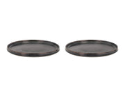 Dinner plate Fjord 26.5 cm 2 pcs Black metallic Porcelain