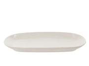 Serving dish Elstra 35.5 x 18.8 x 3.5 cm Stoneware Offwhite