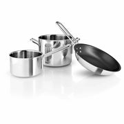 Stainless Steel 3 pcs. Cookware set 1.1 l 2.2 l & frying pan 20 cm