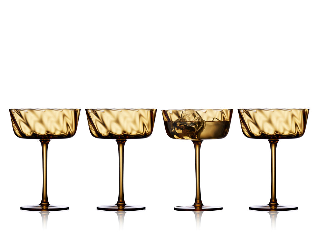 Champagne coupe Vienna 35 cl 4 pcs Amber
