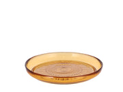 Glass plate Kusintha 18 cm Amber