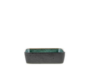 Dish rectangular 19 x 14 cm Black/Green