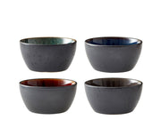 Bowl 12cm 4 pcs Black Asst BITZ