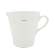 Keith Brymer Jones Word Range Medium Ceramic White Mug - pour (green) - 350ml