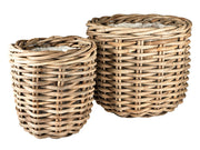 Plant basket Vida 2 pcs. Nature rattan