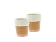 Espresso cup Evig 0.1 liter 2 pcs Amber/Cream Porcelain