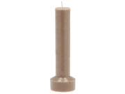 Pillar candle Hvils D8 x 23 cm Taupe Paraffin/Stearin