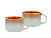 Mug w. handle Allure 0.16 liter 2 pcs Blue/Amber Stoneware