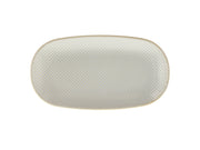 Plate Elstra 25.5 x 14 x 2.5 cm Stoneware Light blue ass.