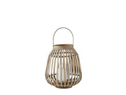 Lantern Amas Bamboo/Glass D25 H30 Nature