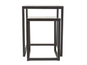 Table Walde 2 pcs. Metal Limestone Black