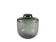Vase Daun 16 cm D15 cm Grey Glass