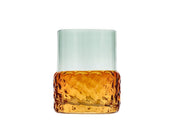 Tealight holder Glow 7.7 x 10 cm Blue/Amber