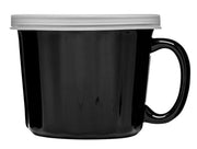Sagaform Soup Mug with Lid, Black | Hype Design London