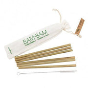 Cookut Bam Bam - Bamboo Straws set of 6 with cleaning brush | Hype Design London