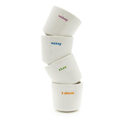 Keith Brymer Jones Set of 4 Egg Cups - wakey wakey rise & shine | Hype Design London