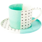 Root 7 Dipped Green mug & plate | Hype Design London