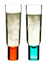 Sagaform Club Champagne Glasses 2 Pack Orange and Light Blue | Hype Design London